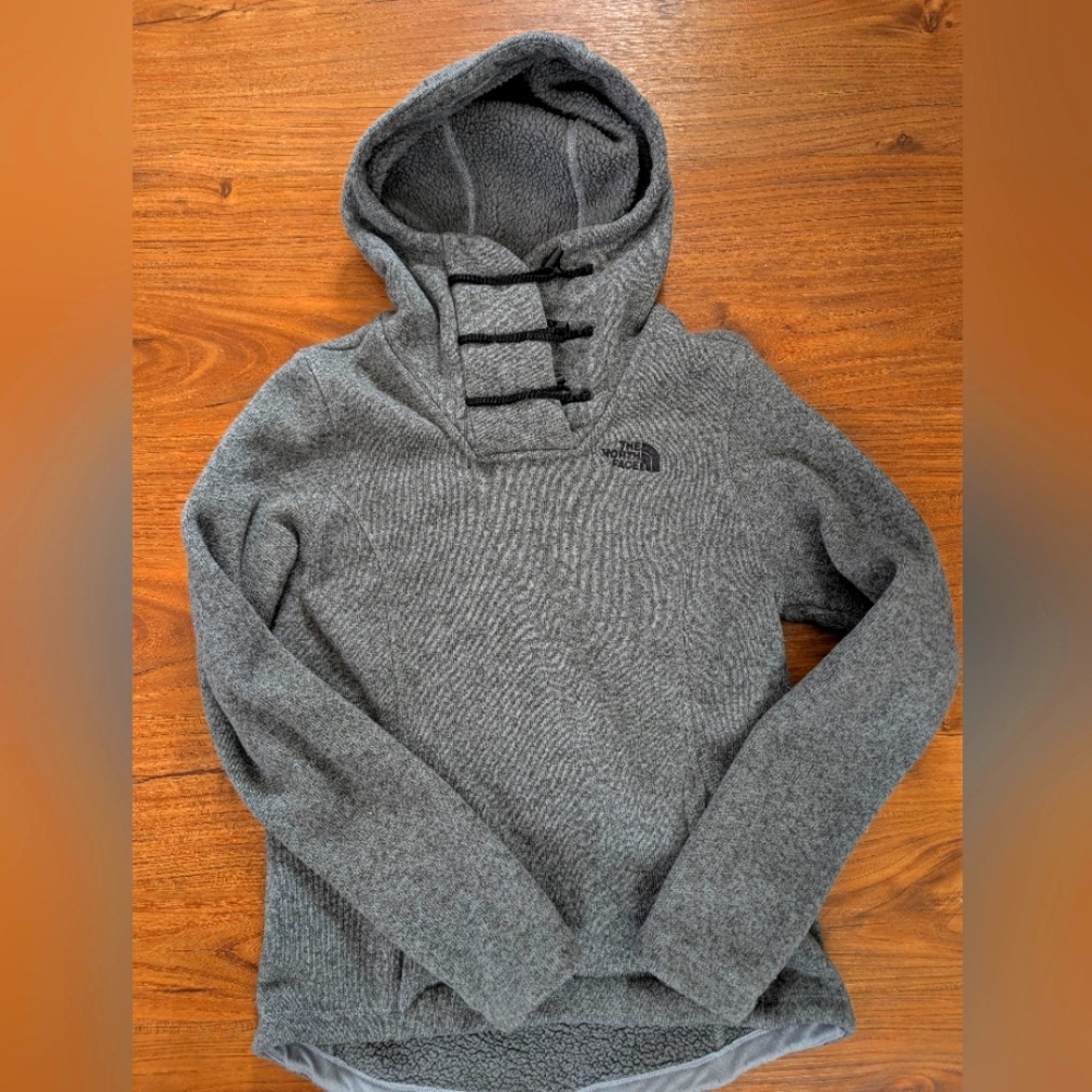 North face grey woman's hoodie sized XS